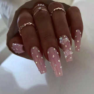  Glamorous Rhinestone-Studded Press-On Nails cashymart