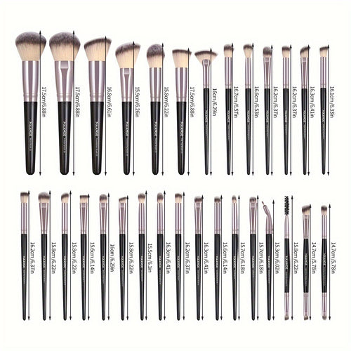  GlamourPro 30-Piece Synthetic Makeup Brush Set cashymart