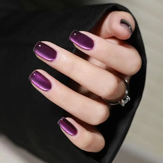  Glamourous Cat's Eye Press-On Nails cashymart