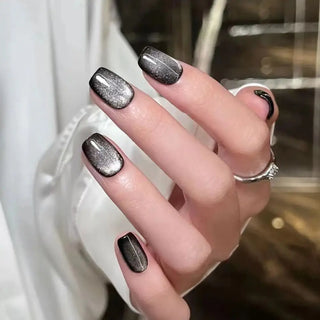  Glamourous Cat's Eye Press-On Nails cashymart
