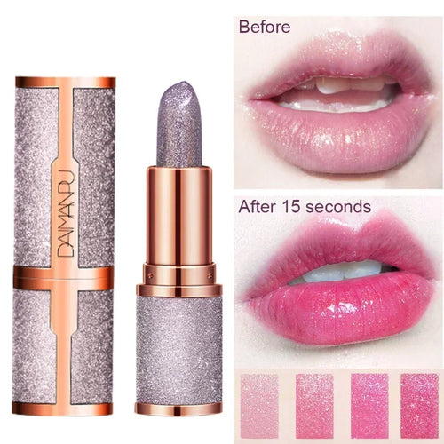  Glitter Lipstick Temperature Color Changing Tint cashymart