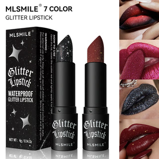  Glitter Lipstick Waterproof Long Lasting Metallic cashymart