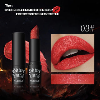  Glitter Lipstick Waterproof Long Lasting Metallic cashymart