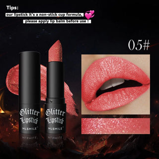  Glitter Lipstick Waterproof Long Lasting Metallic cashymart