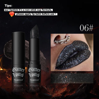  Glitter Lipstick Waterproof Long Lasting Metallic cashymart