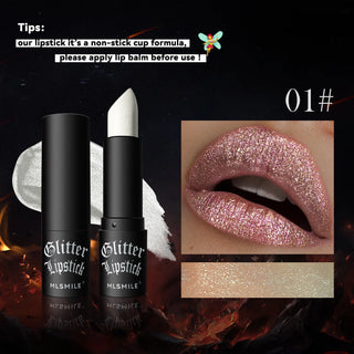  Glitter Lipstick Waterproof Long Lasting Metallic cashymart