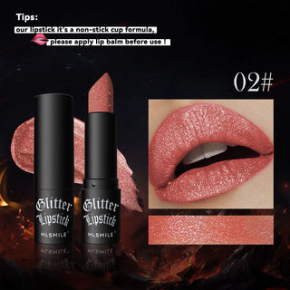  Glitter Lipstick Waterproof Long Lasting Metallic cashymart