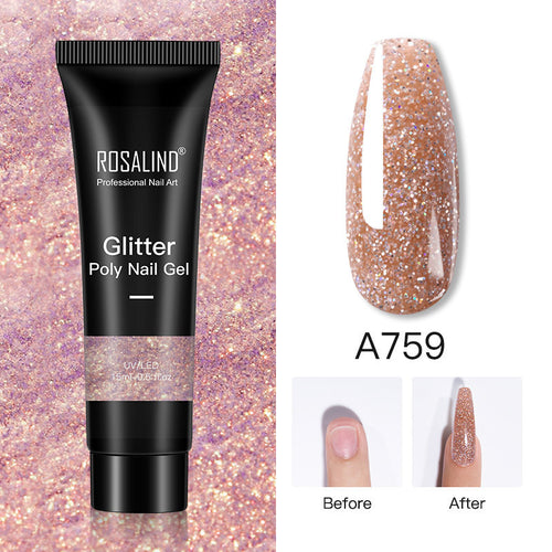  Glitter Poly Nail Gel Extension cashymart