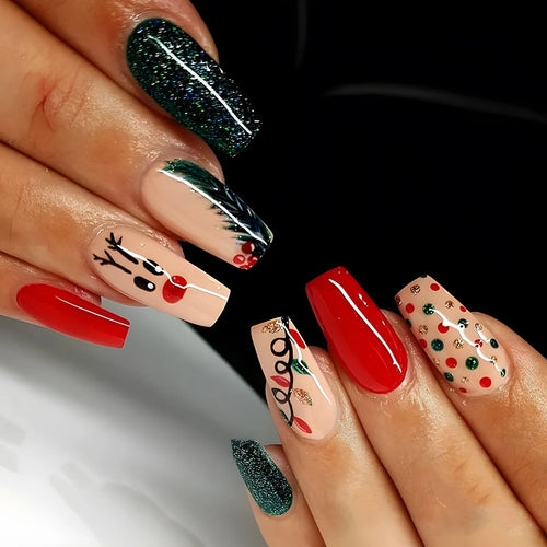  Glittery Skull & Heart Halloween Nail Art cashymart