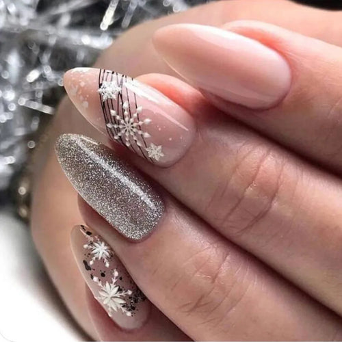  Glittery Skull & Heart Halloween Nail Art cashymart