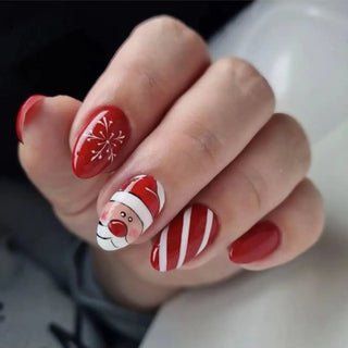  Gold Powder Christmas Fake Nails cashymart