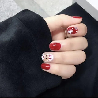  Gold Powder Christmas Fake Nails cashymart