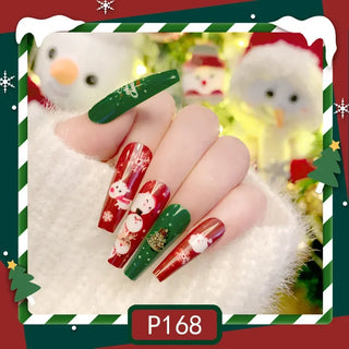  Gold Powder Christmas Fake Nails cashymart