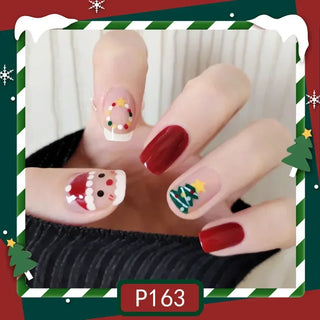  Gold Powder Christmas Fake Nails cashymart