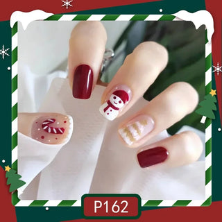  Gold Powder Christmas Fake Nails cashymart