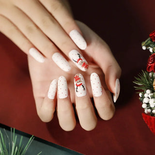  Gold Powder Christmas Fake Nails cashymart