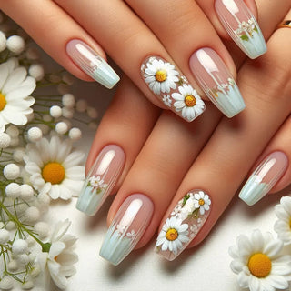  Golden Stripe Press On Nails Set 24pcs cashymart