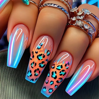  Golden Stripe Press On Nails Set 24pcs cashymart