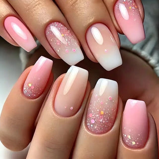  Golden Stripe Press On Nails Set 24pcs cashymart