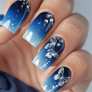  Golden Stripe Press On Nails Set 24pcs cashymart