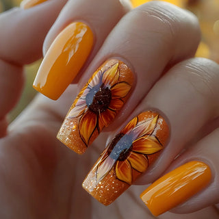  Golden Stripe Press On Nails Set 24pcs cashymart