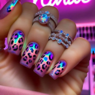  Golden Stripe Press On Nails Set 24pcs cashymart