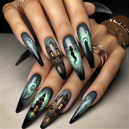  Green Ballerina Press-On Nails cashymart