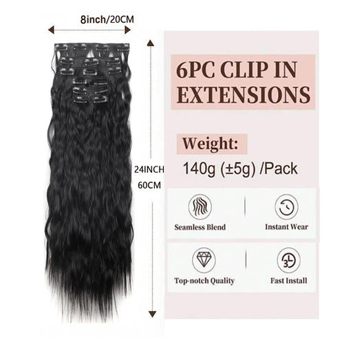  H&STAR 24 Inch Kinky Curly Hair Extensions cashymart