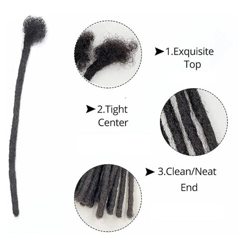  H&STAR Synthetic 8 Inch Handmade Dreadlocks Hair Extensions cashymart