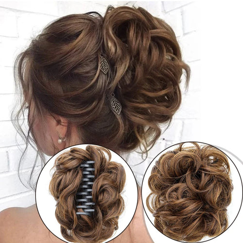  H&STAR Synthetic Hairpiece Messy Buns Extensions Claw Clip cashymart