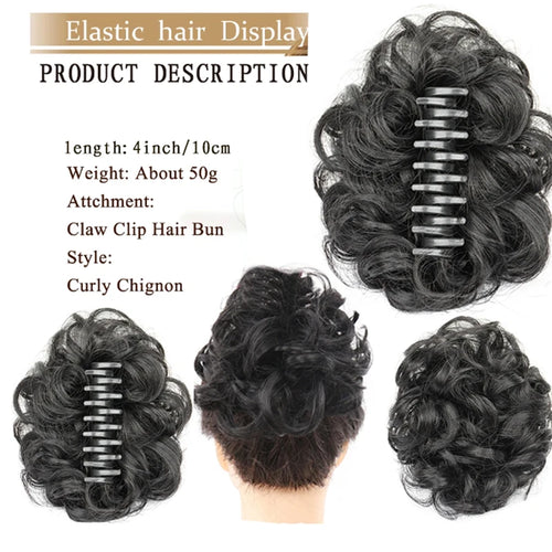  H&STAR Synthetic Hairpiece Messy Buns Extensions Claw Clip cashymart