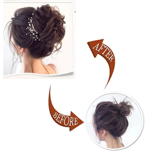  H&STAR Synthetic Hairpiece Messy Buns Extensions Claw Clip cashymart