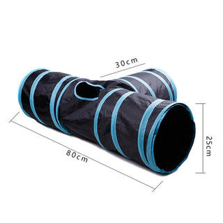  Interactive Foldable Cat Tunnel with 5/4/3 Holes for Fun Playtime cashymart