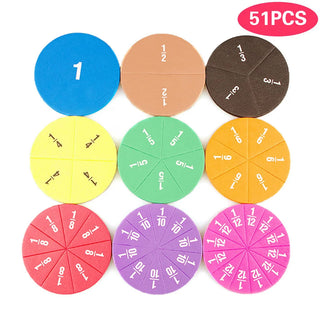  51Pcs Colorful EVA Fraction Learning Set cashymart