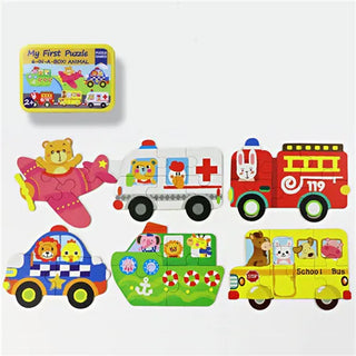  Wooden Cartoon 3D Animals Puzzle cashymart