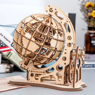  Wooden Globe 3D Puzzle Kit cashymart