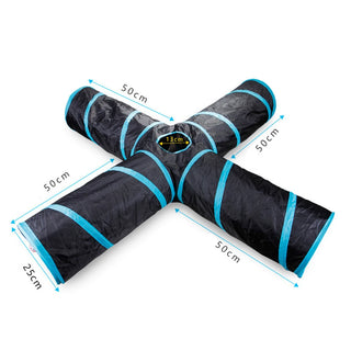  Interactive Foldable Cat Tunnel with 5/4/3 Holes for Fun Playtime cashymart