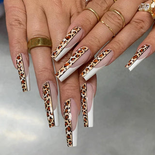  Glam Pink Cow Coffin Nails cashymart