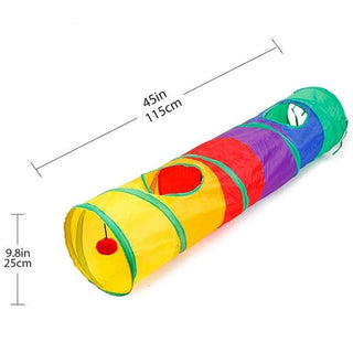  Interactive Foldable Cat Tunnel with 5/4/3 Holes for Fun Playtime cashymart