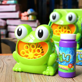  New Cute Frog Automatic Bubble Gun Toy for Kids Outdoors cashymart