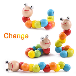  Colorful Wooden Worm Puzzles cashymart