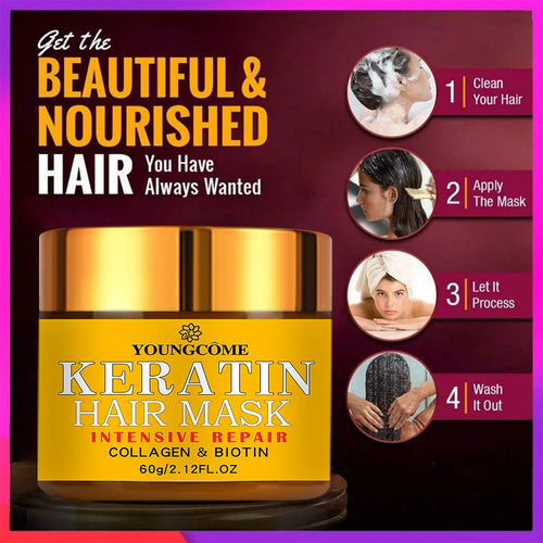  Hair Mask with Biotin Collagen Keratin Treatment cashymart