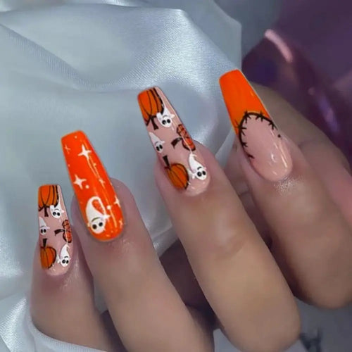  Halloween Bat & Spider Web Press-On Nails cashymart