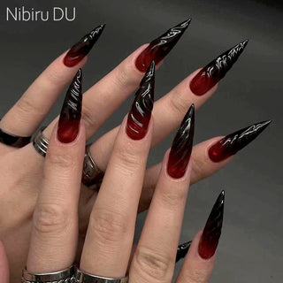  Halloween Blood Press on Nails Set cashymart