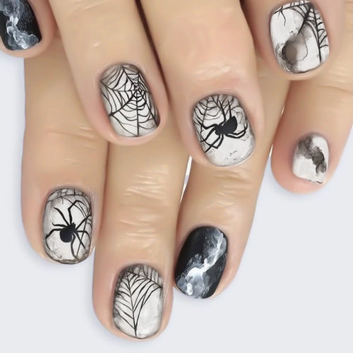  Halloween Ghost & Cat Press-On Nails cashymart