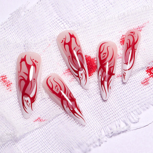  Halloween Inferno Press-On Nails cashymart