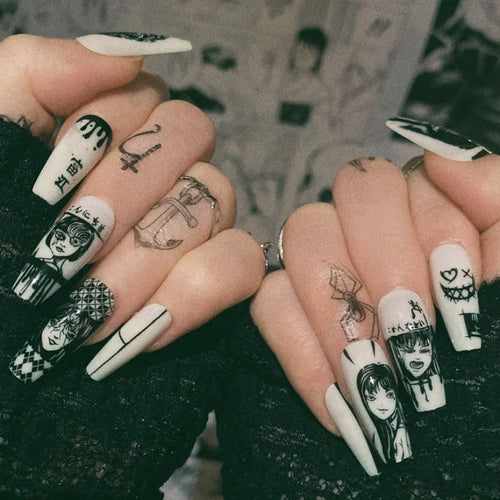  Halloween Inferno Press-On Nails cashymart