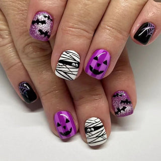  Halloween Pumpkin Press-On Nails cashymart
