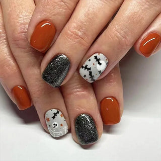  Halloween Pumpkin Press-On Nails cashymart