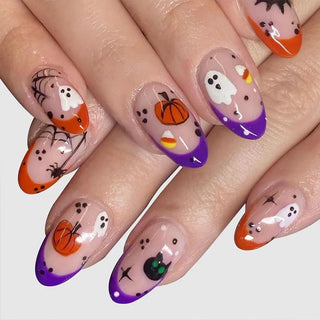  Halloween Pumpkin Press-On Nails cashymart
